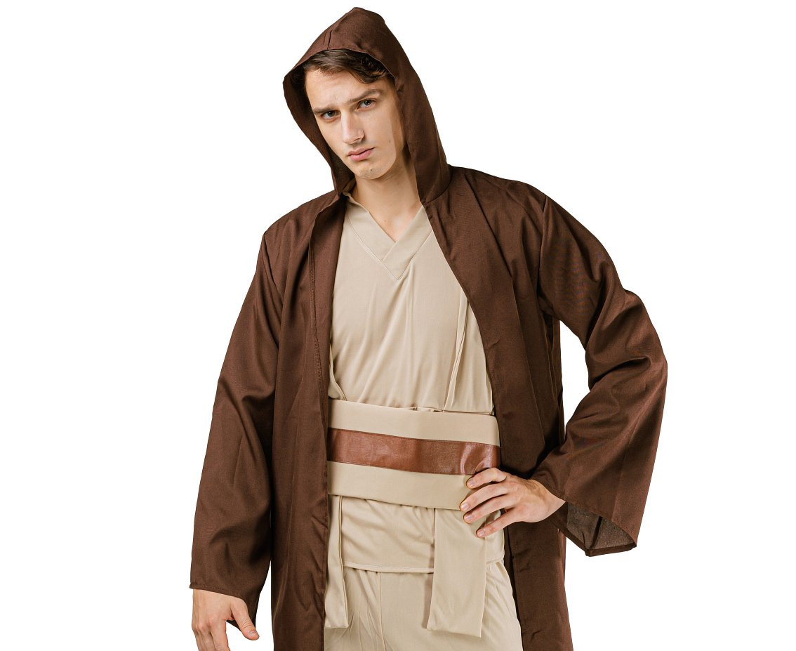 Role play-set for adult Warrior (top, hooded jumpsuit, belt, trousers), size 52